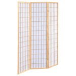 CARRIE 3-PANEL ROOM DIVIDER FOLDING SHOJI SCREEN NATURAL