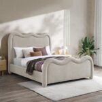 Gavin Chenille Fabric Upholstered Bed - Image 2