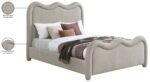 Gavin Chenille Fabric Upholstered Bed - Image 8