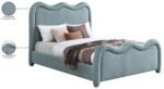 Gavin Chenille Fabric Upholstered Bed - Image 8