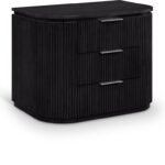 Astrid Solid Wood And Oak Veneer Nightstand