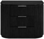 Astrid Solid Wood And Oak Veneer Nightstand - Image 3