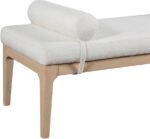 Priscilla Linen Textured Fabric Upholstered Bench - Image 5