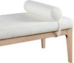 Priscilla Linen Textured Fabric Upholstered Bench - Image 6