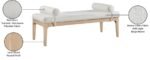 Priscilla Linen Textured Fabric Upholstered Bench - Image 9