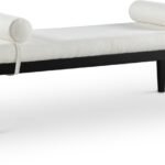Priscilla Linen Textured Fabric Upholstered Bench