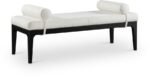 Priscilla Linen Textured Fabric Upholstered Bench