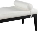 Priscilla Linen Textured Fabric Upholstered Bench - Image 6