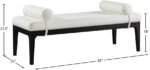 Priscilla Linen Textured Fabric Upholstered Bench - Image 8