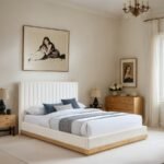 Emmet Chenille Fabric Upholstered Bed - Image 2