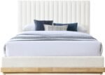 Emmet Chenille Fabric Upholstered Bed - Image 3