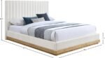 Emmet Chenille Fabric Upholstered Bed - Image 8