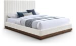 Emmet Chenille Fabric Upholstered Bed
