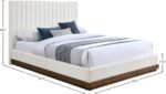 Emmet Chenille Fabric Upholstered Bed - Image 8
