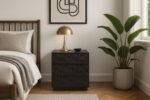 Weave Oak Veneer Nightstand - Image 2