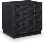 Weave Oak Veneer Nightstand