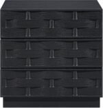 Weave Oak Veneer Nightstand - Image 3