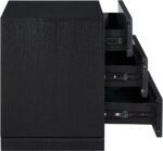 Weave Oak Veneer Nightstand - Image 6