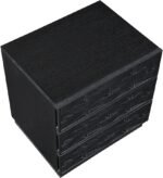 Weave Oak Veneer Nightstand - Image 7
