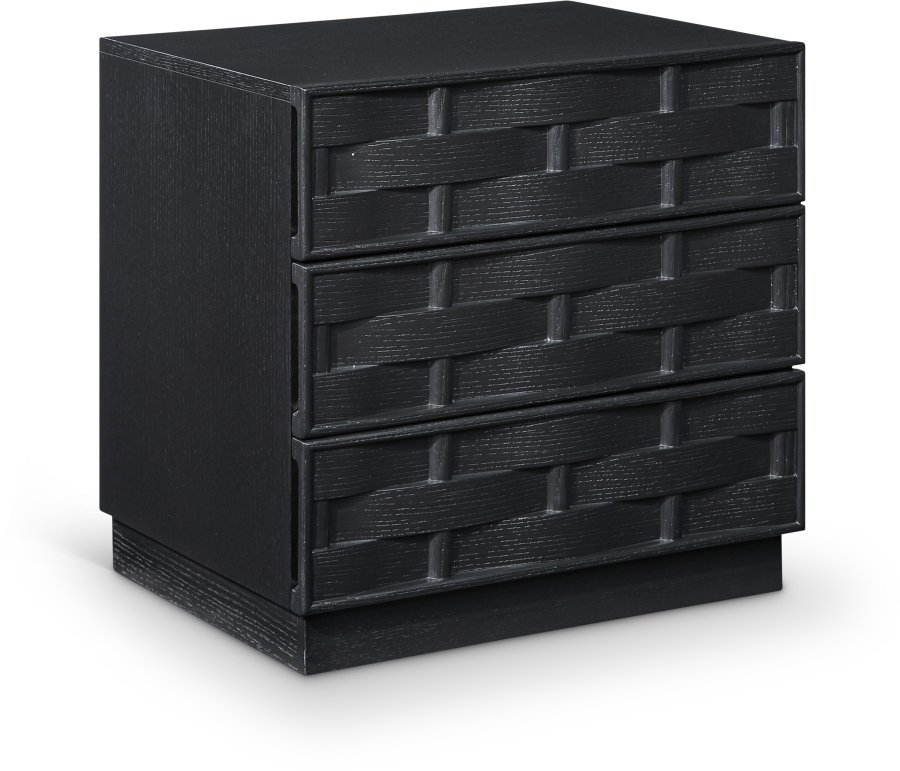 48598.jpg Weave Oak Veneer Nightstand - Image 1
