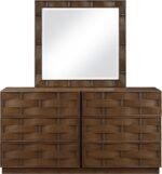 Weave Oak Veneer Mirror - Image 4
