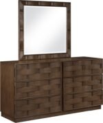Weave Oak Veneer Mirror - Image 5