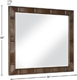 Weave Oak Veneer Mirror - Image 7