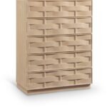 Weave Oak Veneer Chest