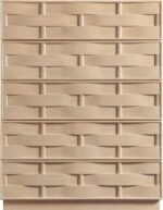 Weave Oak Veneer Chest - Image 3