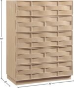 Weave Oak Veneer Chest - Image 9