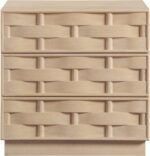 Weave Oak Veneer Nightstand - Image 3