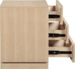 Weave Oak Veneer Nightstand - Image 6