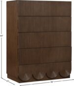 Scallop Oak Veneer Chest - Image 9