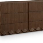 Scallop Oak Veneer Dresser
