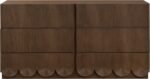 Scallop Oak Veneer Dresser - Image 3