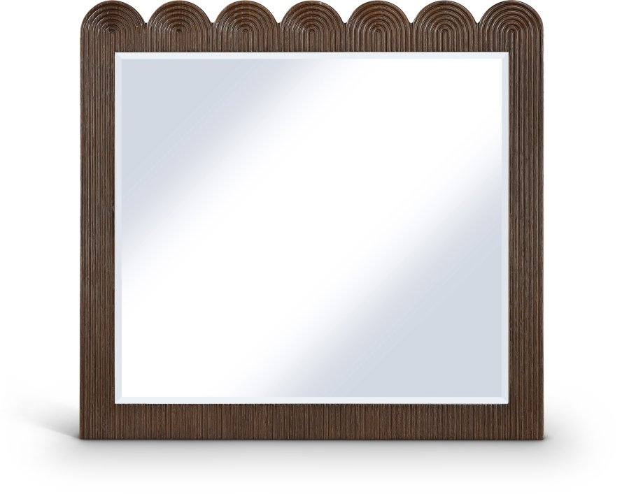 48635.jpg Scallop Oak Veneer Mirror - Image 1