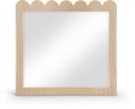 Scallop Oak Veneer Mirror