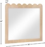 Scallop Oak Veneer Mirror - Image 7