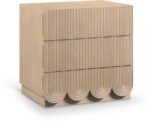 Scallop Oak Veneer Nightstand