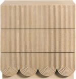 Scallop Oak Veneer Nightstand - Image 3