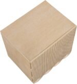 Scallop Oak Veneer Nightstand - Image 7