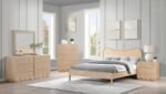 Scallop Oak Veneer Nightstand - Image 8