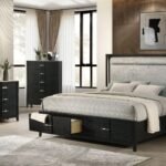 OPEL KING 5 PC BEDROOM SET IN BLACK