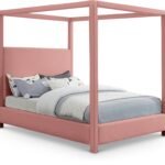 Emerson Linen Textured Fabric Upholstered Bed