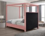 Emerson Linen Textured Fabric Upholstered Bed - Image 6