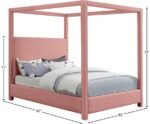 Emerson Linen Textured Fabric Upholstered Bed - Image 8