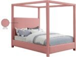 Emerson Linen Textured Fabric Upholstered Bed - Image 9