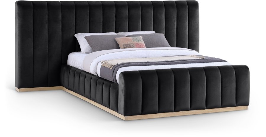49099.jpg Amara Velvet Upholstered Bed - Image 1
