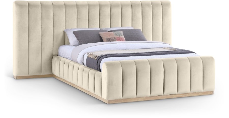 49111.jpg Amara Velvet Upholstered Bed - Image 1