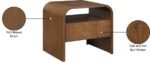 Giada Solid Wood And Veneer Nightstand - Image 11
